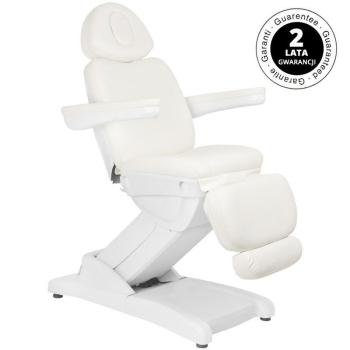 FOTEL KOSMETYCZNY ELEKTR. AZZURRO 871A 2 SILN. BIAŁY